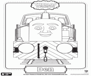 Coloriage Den, une locomotive diesel