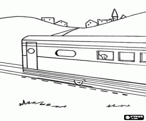 Coloriage Le dernier wagon du train