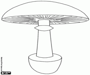Coloriage Design schématic d'un champignon