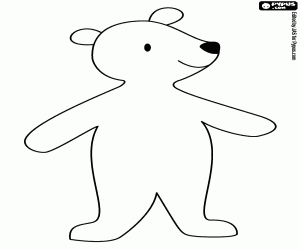 Coloriage Dessin du petit ours, Bébé Ours, Ourson