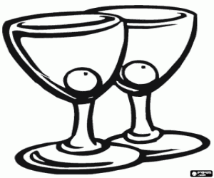 Coloriage Deux cocktails avec les olives