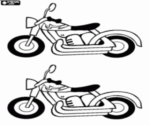 Coloriage Deux motos pour décorer