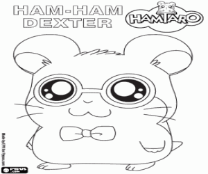Coloriage Dexter, le hamster Ham-ham