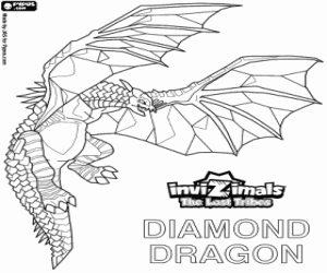 Coloriage Diamond Dragon, Invizimals The Lost Tribes