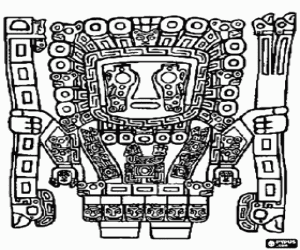 Coloriage Le Dieu créateur des incas