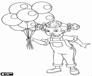 Coloriage Dinah Doll, un personnage d’Oui-Oui