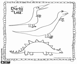 Coloriage Les dinosaures de Charlie