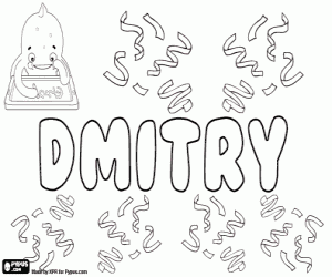 Coloriage Dmitry, nom russe