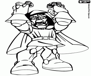 Coloriage Docteur Doom, Super Hero Squad