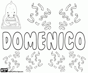 Coloriage Domenico, nom italien