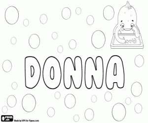 Coloriage Donna, nom anglais