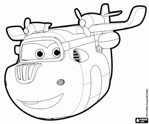 Coloriage Donnie dans sa forme d’avion