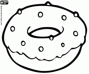 Coloriage Donut. Beigne