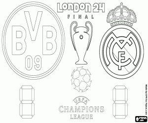 Coloriage Dortmund-Madrid, finale 2023-2024