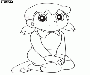 Coloriage Le douce Shizuka Minamoto