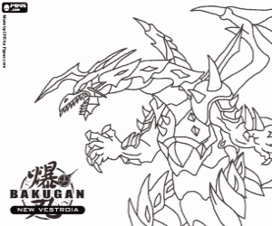 Coloriage Le dragon Bakugan Viper Helios