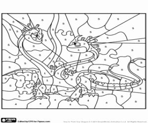 Coloriage Le dragon Barf et Belch