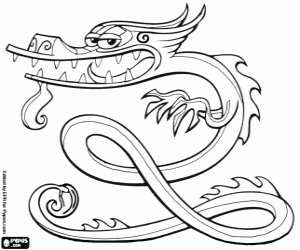 Coloriage Le dragon de Xiaolin