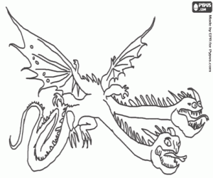 Coloriage Le dragon Hideux Braguettaure