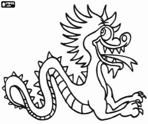Coloriage Dragon oriental