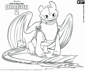 Coloriage Le dragon protagoniste Édentée