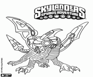Coloriage Le dragon robot Skylander Drobot