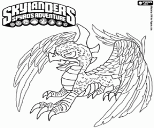 Coloriage Le dragon Skylander Sunburn