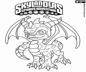 Coloriage Le dragon Spyro, Skylanders