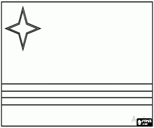 Coloriage Drapeau d'Aruba