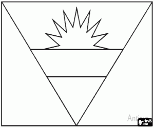 Coloriage Drapeau d'Antigua-et-Barbuda