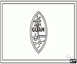 Coloriage Drapeau de Guam