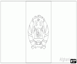 Coloriage Drapeau de l'Afghanistan