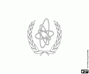 Coloriage Le drapeau de l'énergie atomique