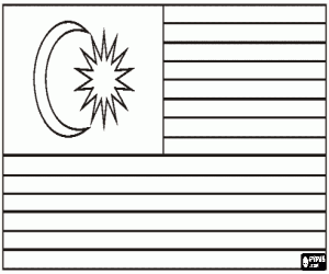 Coloriage Drapeau de la Malaisie