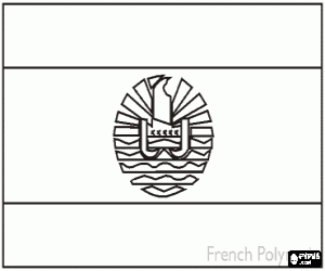 Coloriage Drapeau de la Polynésie française