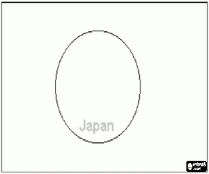 Coloriage Drapeau de le Japon