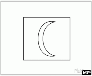 Coloriage Drapeau de les Maldives