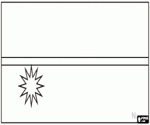 Coloriage Drapeau de Nauru