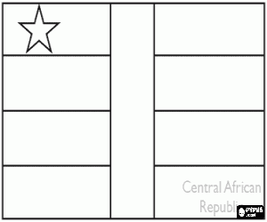 Coloriage Drapeau de la République centrafricaine