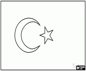 Coloriage Drapeau de la Turquie