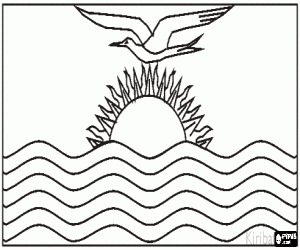 Coloriage Drapeau des Kiribati