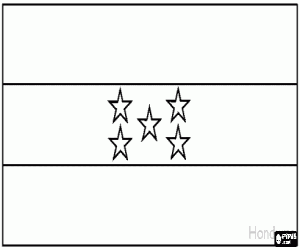 Coloriage Drapeau du Honduras