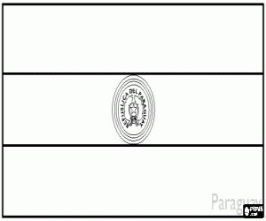 Coloriage Drapeau du Paraguay