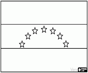 Coloriage Drapeau du Venezuela
