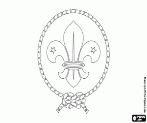 Coloriage Le drapeau du mouvement scout