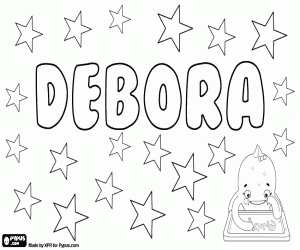 Coloriage Débora, nommez dans de nombreuses langues