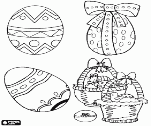 Coloriage Décorations pour Pâques