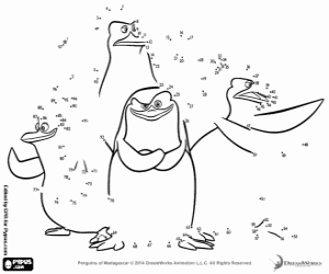 Coloriage Découvrez les pingouins de Madagascar