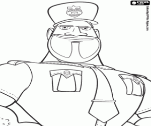 Coloriage Earl Devereaux, policier