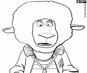 Coloriage Eddie Noodleman, un mouton de Sing